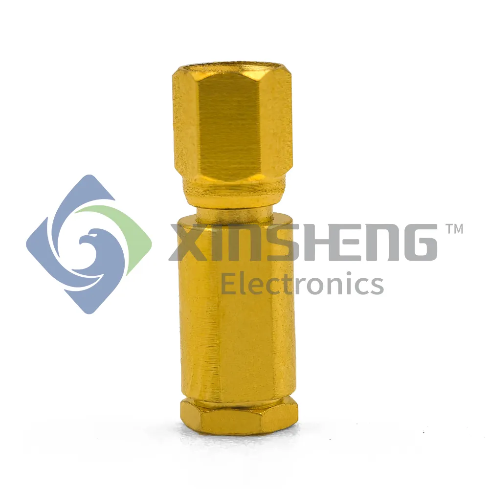 SSMC Female Straight Plug Gold Plated for 0.086 S/R & Similar Cables (Solder/Clamp Type)