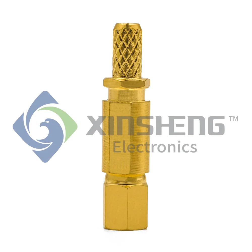 SSMC RF Connector Gold Plated Female Plug Crimp Type For RG-316 & Similar Cables