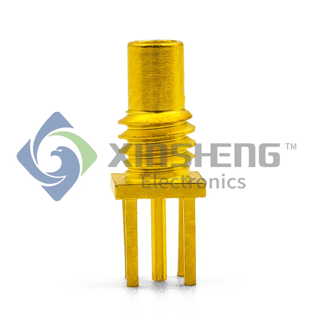 SSMC Female Straight Connector Gold Plated for PCB mount (KE-3.95)