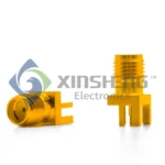 SMA-KHD9 Edge mount straight PCB jack thumbnail 3