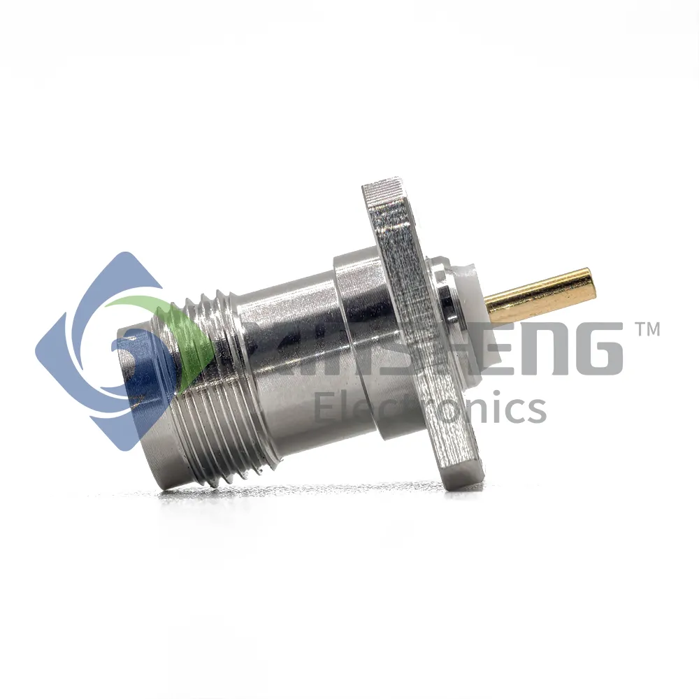 TNC Stright Solder Flange Mount Jack Female RF Connector